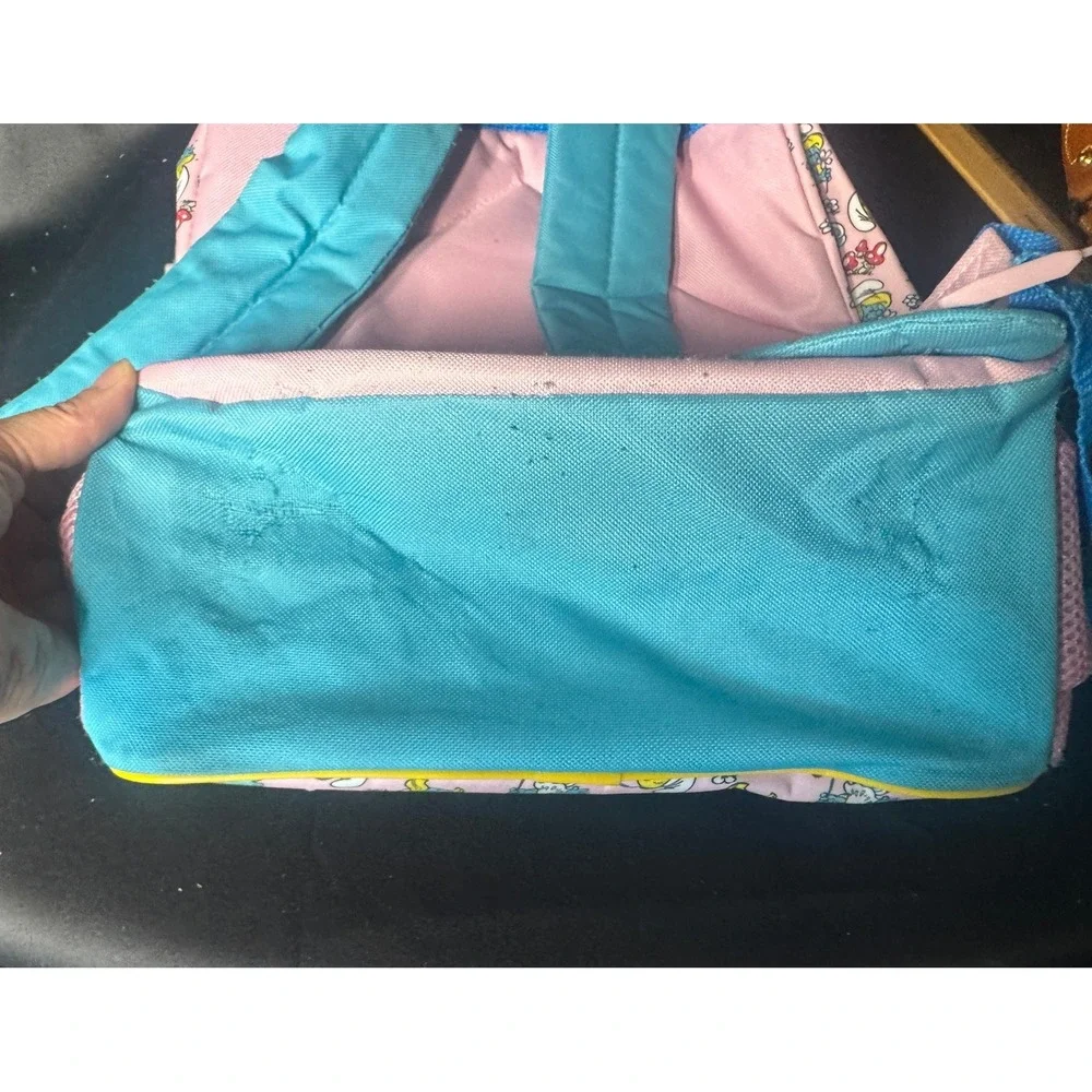 The Smurfs Smurfette Sequin Backpack and Pencil Pouch Set Pink Blue Kids School